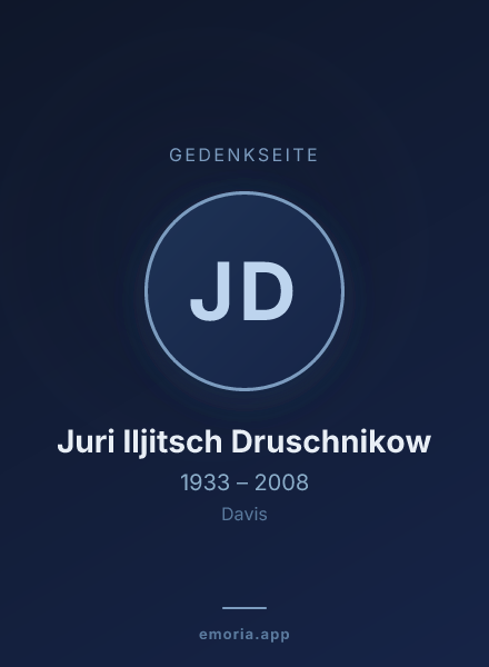 Gedenkportrait von Juri Iljitsch Druschnikow
