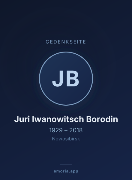Gedenkportrait von Juri Iwanowitsch Borodin