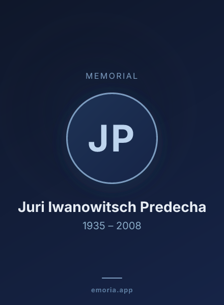 Memorial portrait of Juri Iwanowitsch Predecha