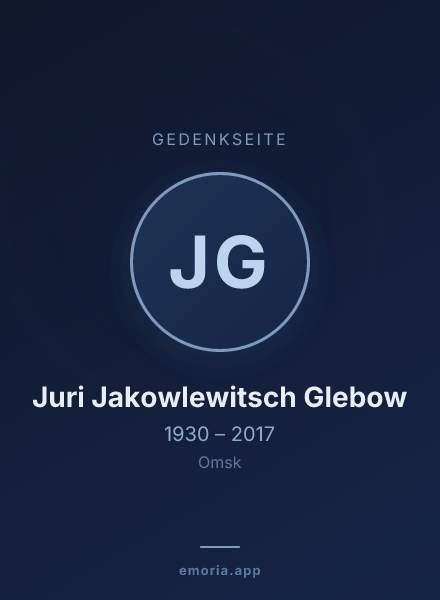 Gedenkportrait von Juri Jakowlewitsch Glebow