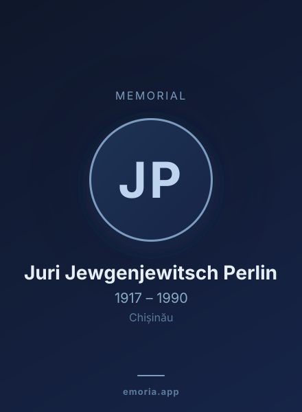 Memorial portrait of Juri Jewgenjewitsch Perlin
