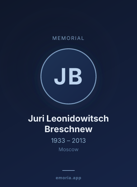 Memorial portrait of Juri Leonidowitsch Breschnew