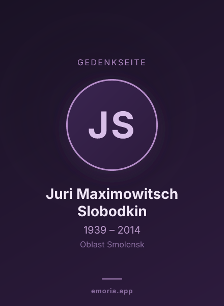 Gedenkportrait von Juri Maximowitsch Slobodkin