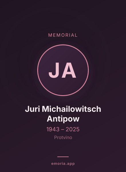 Memorial portrait of Juri Michailowitsch Antipow