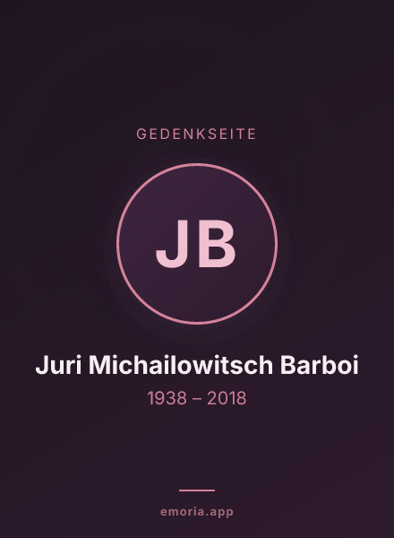 Gedenkportrait von Juri Michailowitsch Barboi
