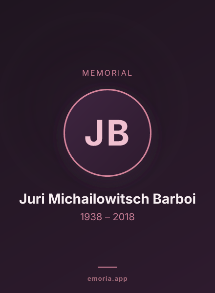 Memorial portrait of Juri Michailowitsch Barboi