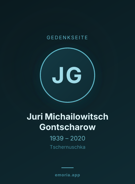 Gedenkportrait von Juri Michailowitsch Gontscharow