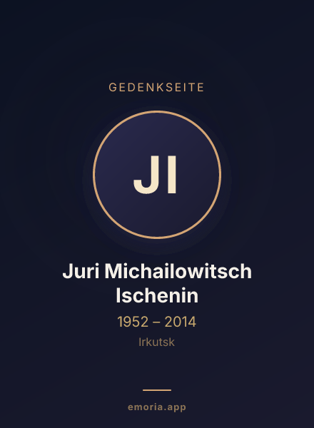 Gedenkportrait von Juri Michailowitsch Ischenin