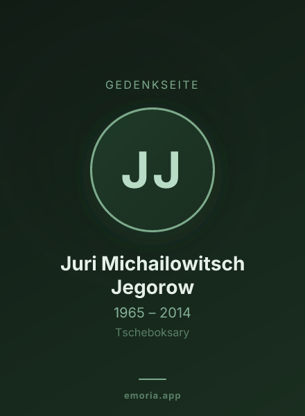 Gedenkportrait von Juri Michailowitsch Jegorow