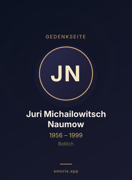 Gedenkportrait von Juri Michailowitsch Naumow