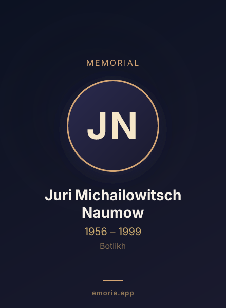 Memorial portrait of Juri Michailowitsch Naumow