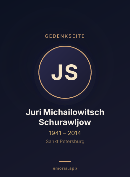 Gedenkportrait von Juri Michailowitsch Schurawljow