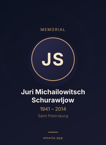 Memorial portrait of Juri Michailowitsch Schurawljow