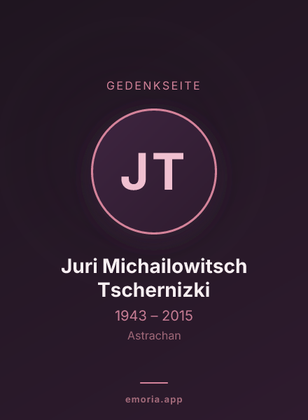 Gedenkportrait von Juri Michailowitsch Tschernizki