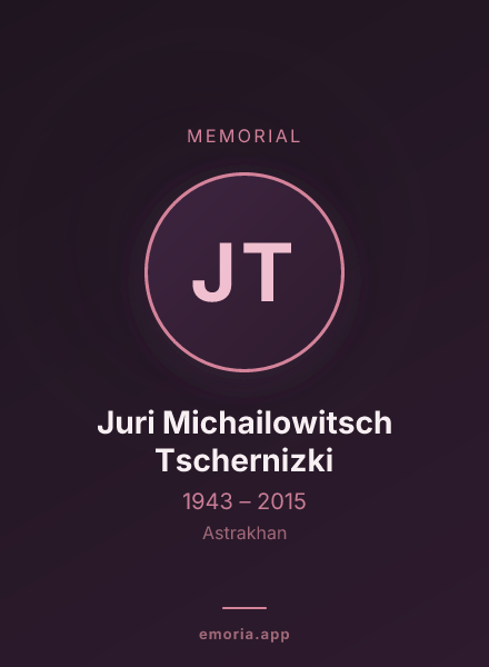 Memorial portrait of Juri Michailowitsch Tschernizki