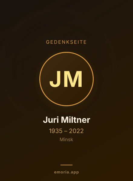 Gedenkportrait von Juri Miltner