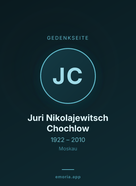Gedenkportrait von Juri Nikolajewitsch Chochlow