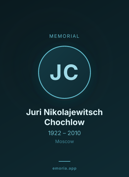 Memorial portrait of Juri Nikolajewitsch Chochlow