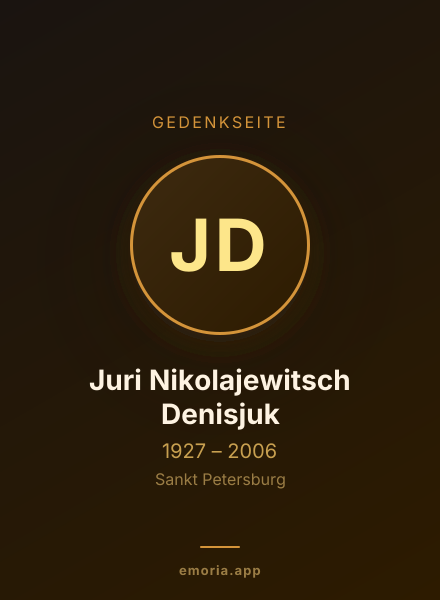 Gedenkportrait von Juri Nikolajewitsch Denisjuk
