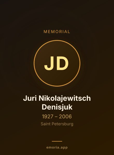 Memorial portrait of Juri Nikolajewitsch Denisjuk