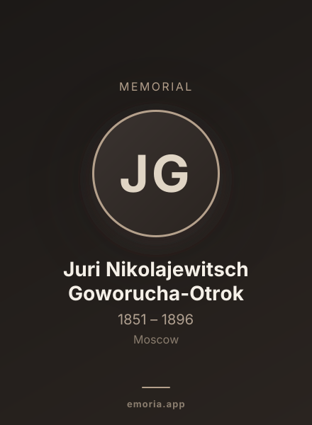 Memorial portrait of Juri Nikolajewitsch Goworucha-Otrok