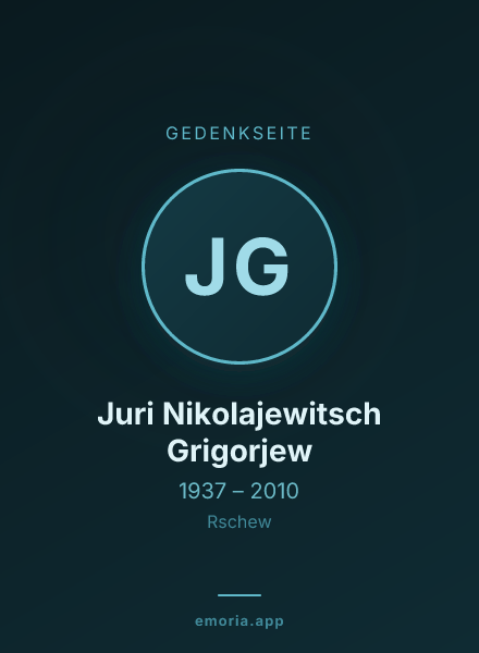 Gedenkportrait von Juri Nikolajewitsch Grigorjew