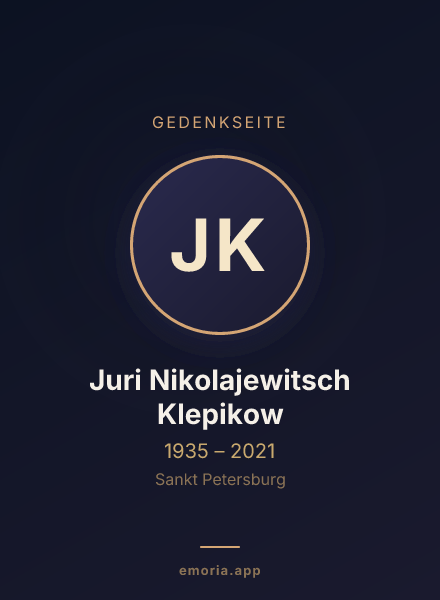 Gedenkportrait von Juri Nikolajewitsch Klepikow