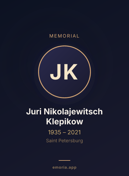 Memorial portrait of Juri Nikolajewitsch Klepikow