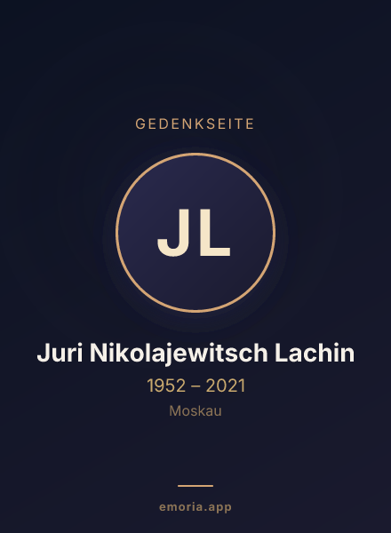 Gedenkportrait von Juri Nikolajewitsch Lachin