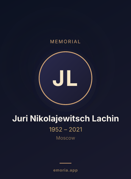 Memorial portrait of Juri Nikolajewitsch Lachin