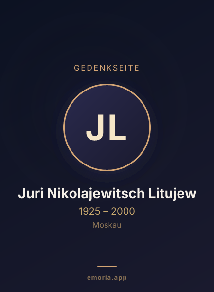 Gedenkportrait von Juri Nikolajewitsch Litujew