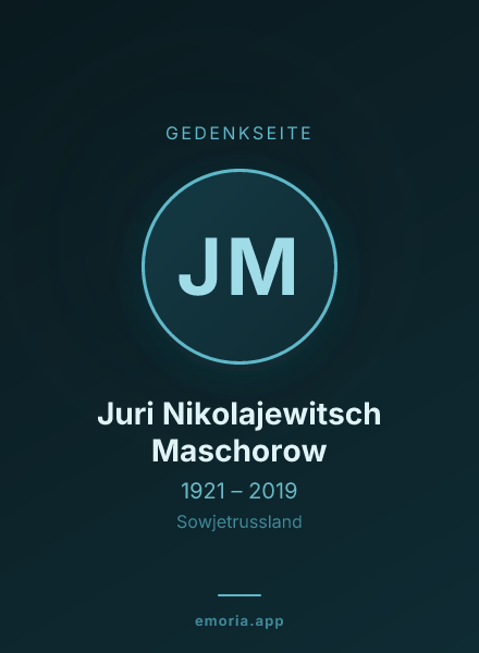 Gedenkportrait von Juri Nikolajewitsch Maschorow