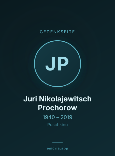 Gedenkportrait von Juri Nikolajewitsch Prochorow
