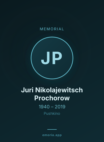 Memorial portrait of Juri Nikolajewitsch Prochorow