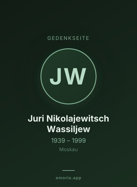 Gedenkportrait von Juri Nikolajewitsch Wassiljew