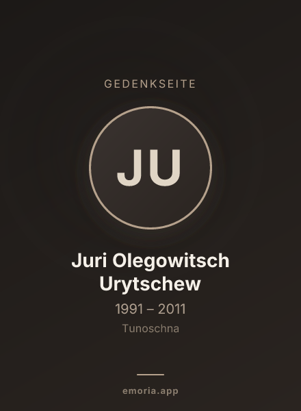 Gedenkportrait von Juri Olegowitsch Urytschew
