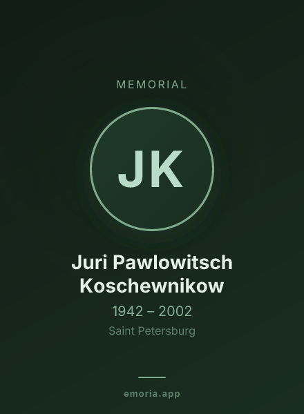 Memorial portrait of Juri Pawlowitsch Koschewnikow
