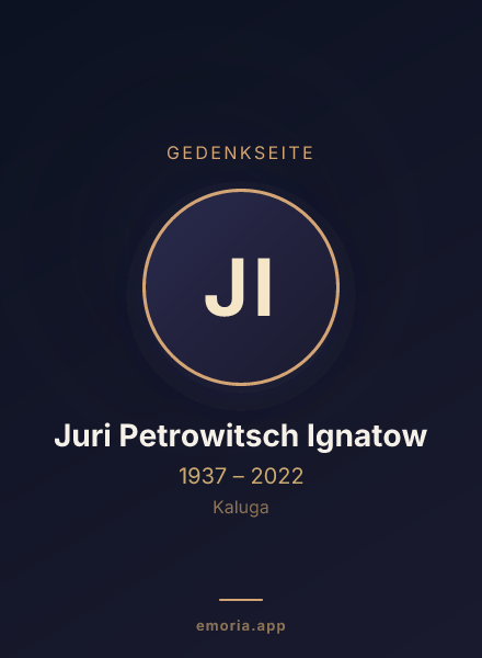 Gedenkportrait von Juri Petrowitsch Ignatow