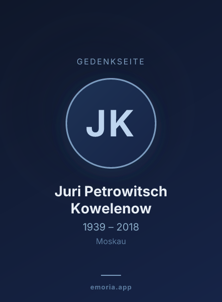Gedenkportrait von Juri Petrowitsch Kowelenow