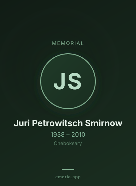 Memorial portrait of Juri Petrowitsch Smirnow