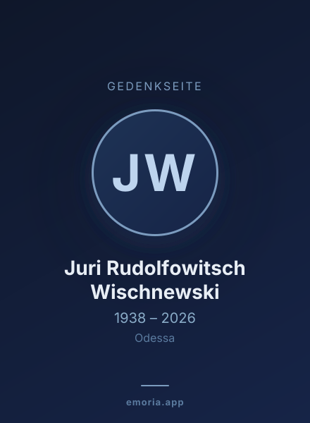 Gedenkportrait von Juri Rudolfowitsch Wischnewski