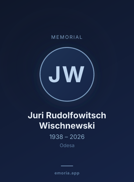 Memorial portrait of Juri Rudolfowitsch Wischnewski