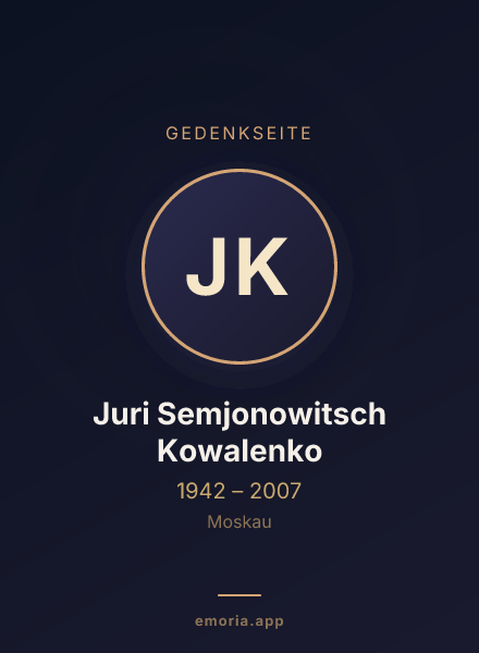 Gedenkportrait von Juri Semjonowitsch Kowalenko