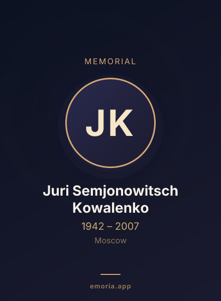 Memorial portrait of Juri Semjonowitsch Kowalenko