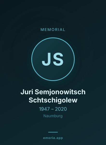 Memorial portrait of Juri Semjonowitsch Schtschigolew