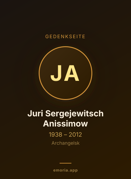 Gedenkportrait von Juri Sergejewitsch Anissimow