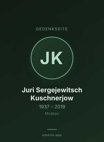 Gedenkportrait von Juri Sergejewitsch Kuschnerjow