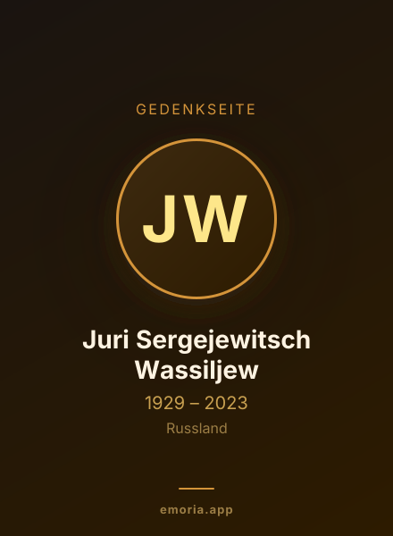 Gedenkportrait von Juri Sergejewitsch Wassiljew