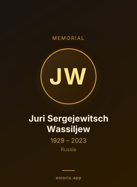 Memorial portrait of Juri Sergejewitsch Wassiljew
