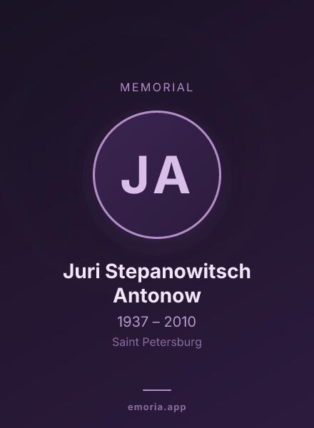 Memorial portrait of Juri Stepanowitsch Antonow